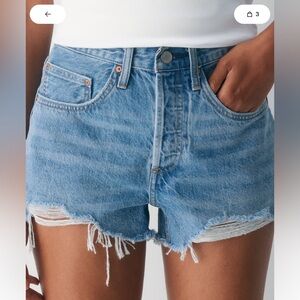 aritzia denim forum 90s vintage cut off denim shorts